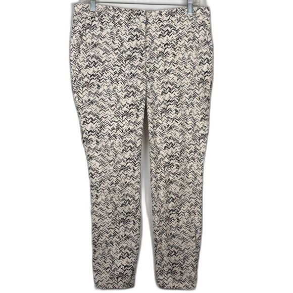 Cynthia Rowley Pants - Cynthia Rowley Women's Size 6 Black & White Zigzag Chevron Ankle Chino Pants